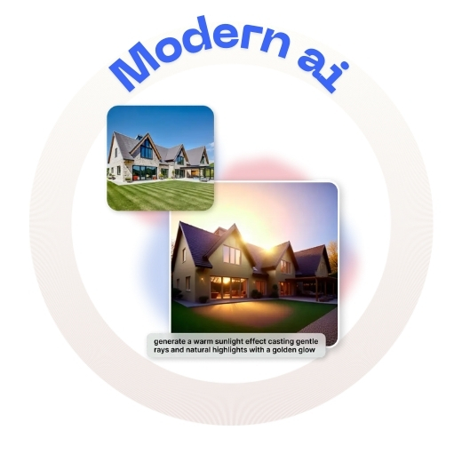 AI-generated variations of the same scene shown side by side